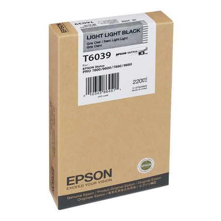 Epson T6039-C13T603900 Açık Açık Siyah Orjinal Kartuş - 1