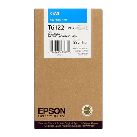 Epson T6122-C13T612200 Mavi Orjinal Kartuş - 1