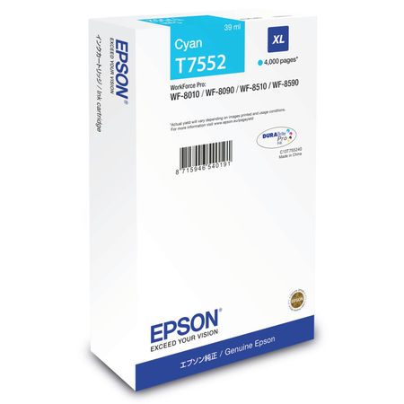 Epson T7552-C13T755240 Mavi Orjinal Kartuş Yüksek Kapasiteli - 2