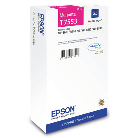 Epson T7553-C13T755340 Kırmızı Orjinal Kartuş Yüksek Kapasiteli - 1