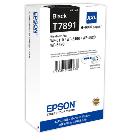 Epson T7891-C13T789140 Siyah Orjinal Kartuş Extra Yüksek Kapasiteli - 1