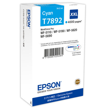 Epson T7892-C13T789240 Mavi Orjinal Kartuş Extra Yüksek Kapasiteli - 2