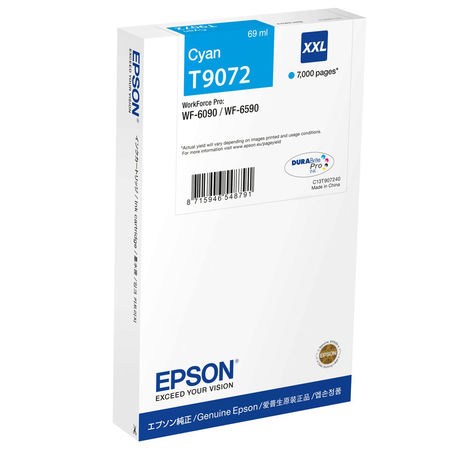 Epson T9072-C13T907240 Mavi Orjinal Kartuş Yüksek Kapasiteli - 1