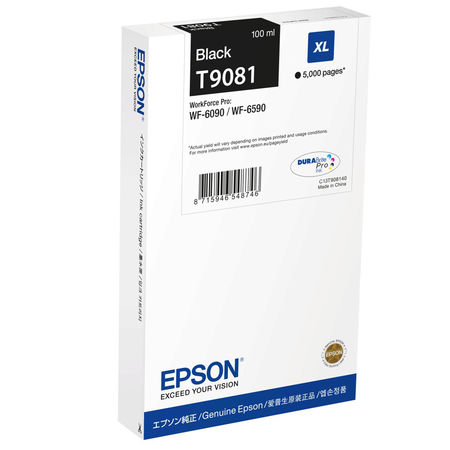 Epson T9081-C13T908140 Siyah Orjinal Kartuş - 1