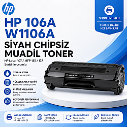 Hp 106A-W1106A Chips Free Replacement Toner - Hp