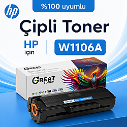 HP 106A W1106A Siyah Muadil Toner - HP