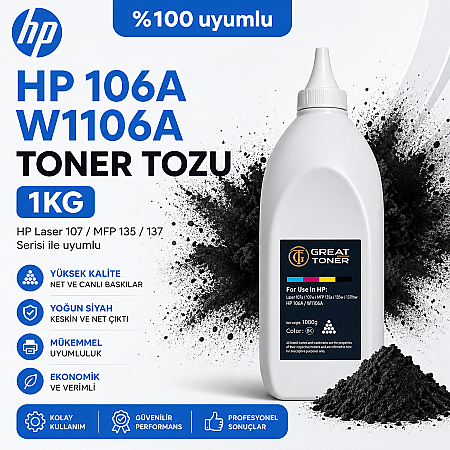 Hp 106A-W1106A Toner Powder 1Kg - 1
