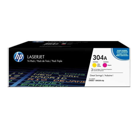 Hp 304A-CF372AM Orijinal Renkli Toner Ekonomik Paket (2xKırmızı-Sarı)- B Grade - 1