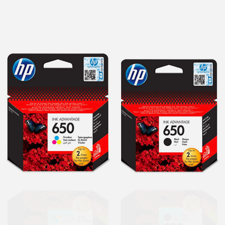 HP 650 Black CZ101AE HP 650 Color CZ102AE Original Dual Cartridge Set - 1
