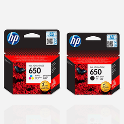 HP 650 Black CZ101AE HP 650 Color CZ102AE Original Dual Cartridge Set - 2