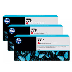 Hp 771c-B6Y32A Kromatik Kırmızı Orjinal Kartuş 3Lü Paket - 1