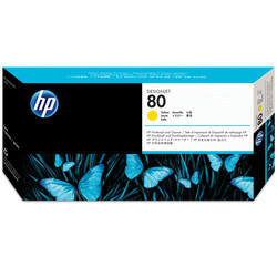 Hp 80-C4823A Orjinal Sarı Baskı Kafası ve Kafa Temizleyici - HP