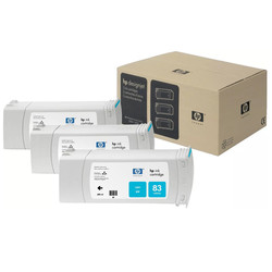 Hp 83-C5073A Mavi Orjinal Kartuş 3Lü Paket - 1