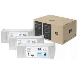 Hp 83-C5076A Açık Mavi Orjinal Kartuş 3Lü Paket - HP