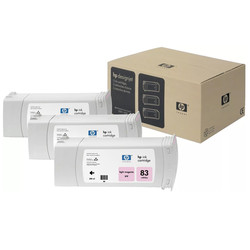 Hp 83-C5077A Açık Kırmızı Orjinal Kartuş 3Lü Paket - HP