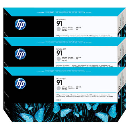 Hp 91-C9482A Açık Gri Orjinal Kartuş 3Lü Paket - 1