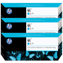 Hp 91-C9483A Mavi Orjinal Kartuş 3Lü Paket - 1