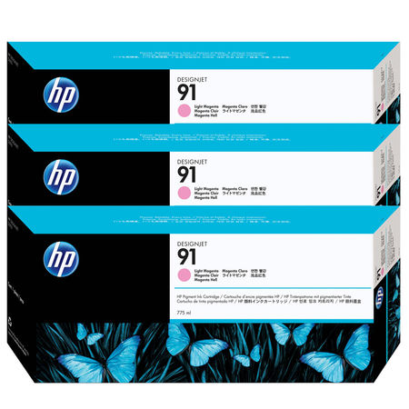 Hp 91-C9487A Açık Kırmızı Orjinal Kartuş 3Lü Paket - 2