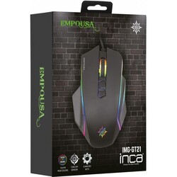 Inca IMG-GT21 RGB 8D KABLOLU PROFESYONEL GAMING MOUSE USB Mouse - INCA