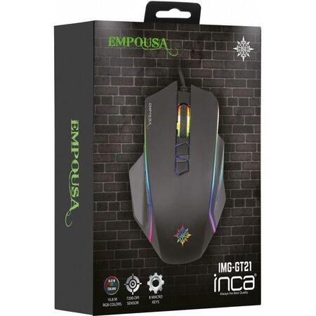 Inca IMG-GT21 RGB 8D KABLOLU PROFESYONEL GAMING MOUSE USB Mouse - 1