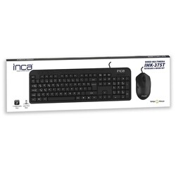 Inca IMK-375T USB Q Trk Optic Mouse Siyah Standart Klavye - Mouse Set - INCA
