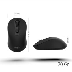 Inca Iwm-288T Siyah Optik Bluetooth-Kablosuz Sesiz Mouse - 2