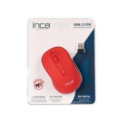 Inca IWM-331RK Silent Wireless Sessiz Mouse - Kırmızı - INCA