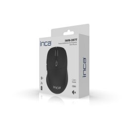 Inca Iwm-397T Siyah Bluetooth & 2.4G Kablosuz Şarjlı Sessiz Mouse - INCA