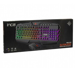 Inca Ruthless IKG-310 Rainbow Effect Oyuncu Gaming Klavye + Mouse Seti - INCA