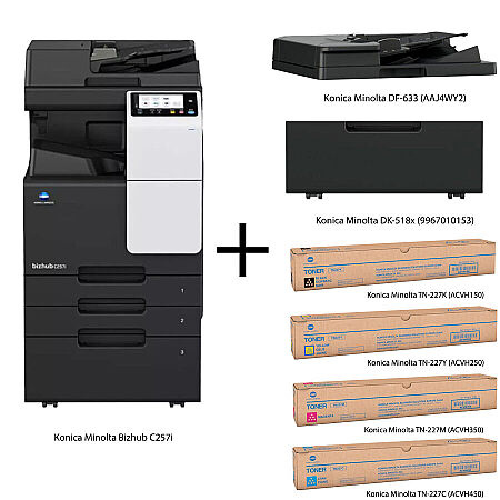 Konica Minolta Bizhub C257i Çok Fonksiyonlu Renkli Lazer Yazıcı - Full Set - 1