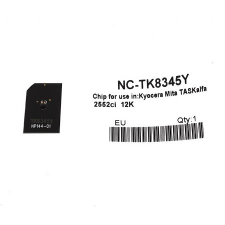 Kyocera TK-8345/1T02L7ANL0 Sarı Toner Chip - 1