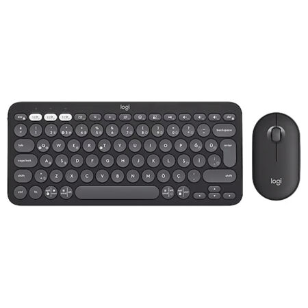 Logitech Pebble 2 Combo 920-012245 Siyah TKL Kablosuz Klavye Mouse Seti - 1