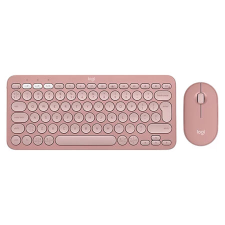 Logitech Pebble 2 Combo 920-012247 Pembe TKL Kablosuz Klavye Mouse Seti - 1