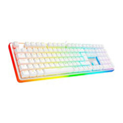 North Shield White RGB Red Switch Beyaz Kablolu Mekanik Oyuncu Klavyesi - 2