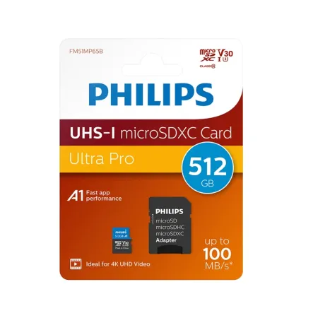 Philips 512GB A1 V30 MicroSDXC Hafıza Kartı (Adaptörsüz) - 1