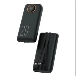 Snapron SNP-3013 20.000 Mah LCD Ekran Dahili Kablolu 22.5w Hızlı Şarj Powerbank - 2