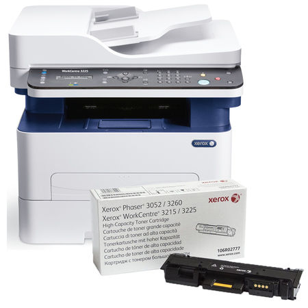Xerox WorkCentre 3225V_DNIY Multifunction Mono Laser Printer Toner Gift - 1